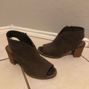 Open toe booties